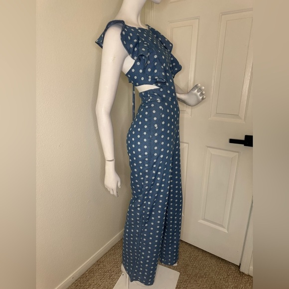Do+Be Blue Polka Dot Jumpsuit Size Small.  #174 - Picture 3 of 13